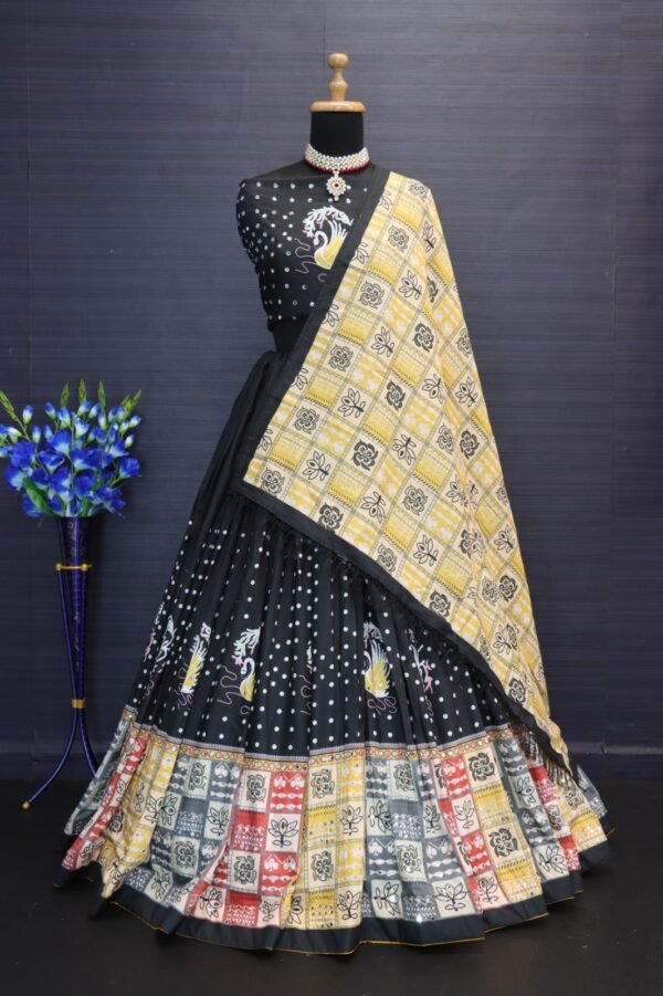 New Launching Digital Print Chaniya Choli with Full Mirror Work