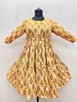 Women Western One Piece Jaipuri Cotton With Adjustable Belt Beautiful Floral Print