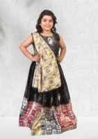 Cutiepie Girls Lehenga Choli Set, Fully Stitched, Mirror Work