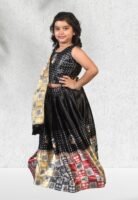 Cutiepie Girls Lehenga Choli Set, Fully Stitched, Mirror Work