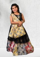 Cutiepie Girls Lehenga Choli Set, Fully Stitched, Mirror Work