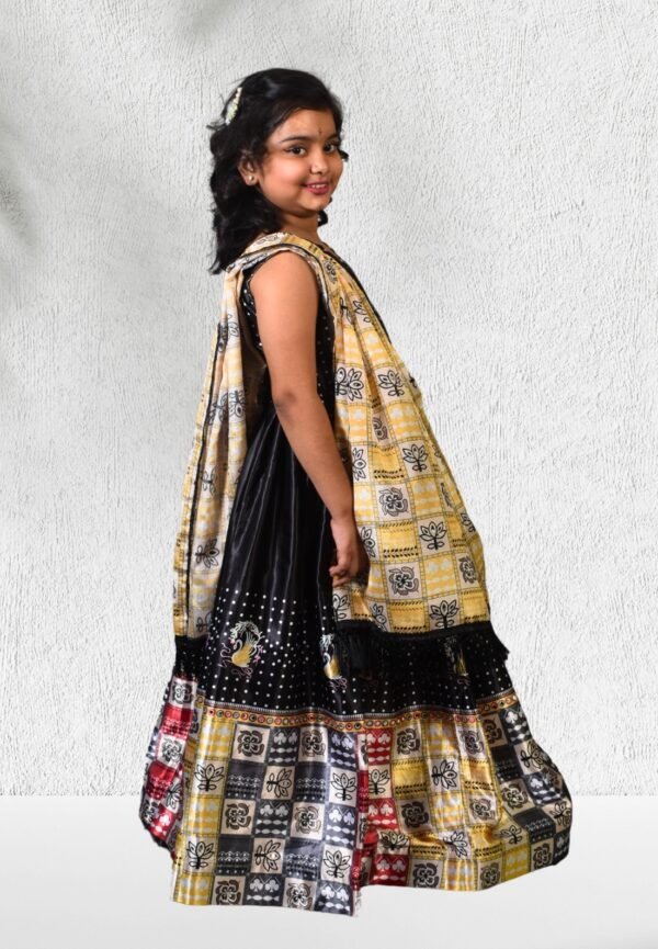 Cutiepie Girls Lehenga Choli Set, Fully Stitched, Mirror Work