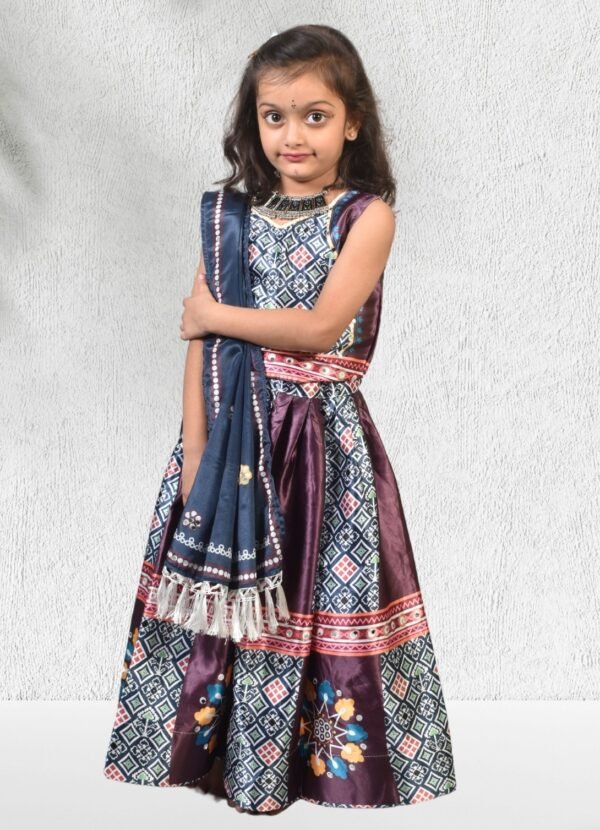 Pretty Girls Lehenga Choli Set, Fully Stitched, Mirror Work