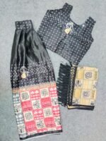 Cutiepie Girls Lehenga Choli Set, Fully Stitched, Mirror Work