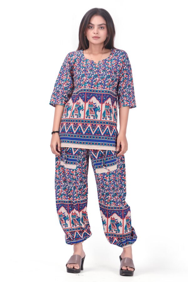 Pure Cotton Fabric Harem Top Set