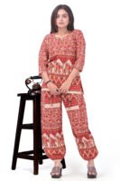 Classic Pure Cotton Fabric Harem Top Set