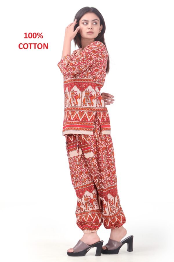 Classic Pure Cotton Fabric Harem Top Set