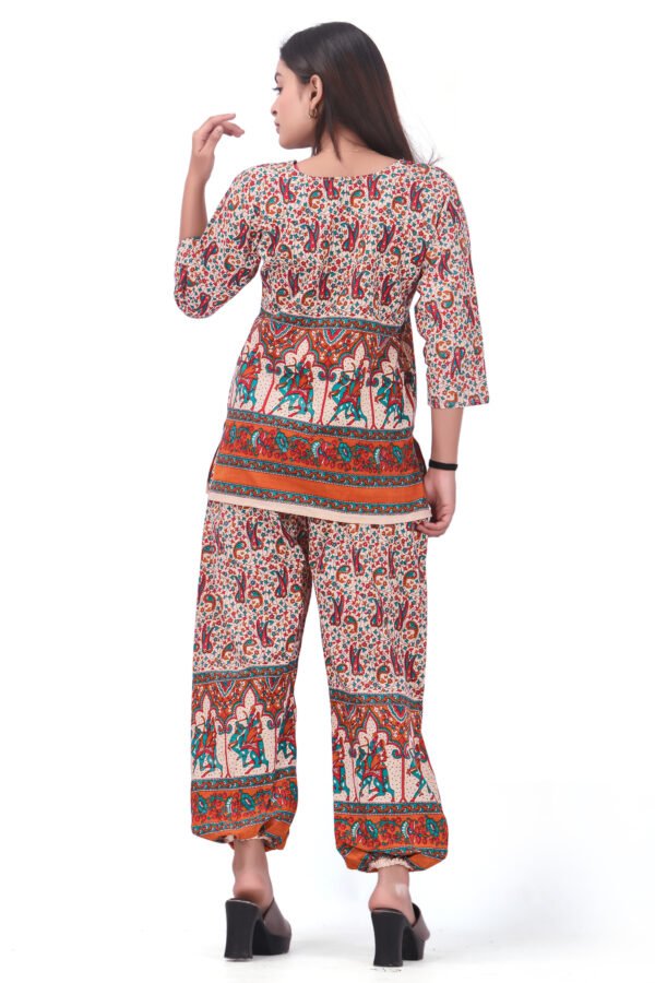 Fancy Pure Cotton Fabric Harem Top Set