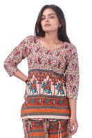 Fancy Pure Cotton Fabric Harem Top Set