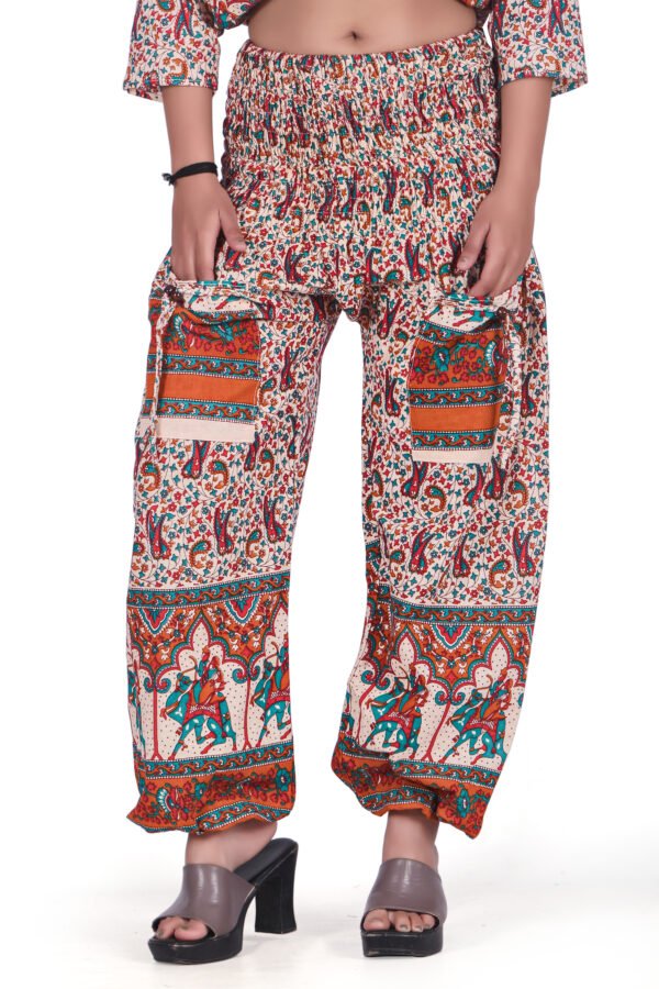 Fancy Pure Cotton Fabric Harem Top Set