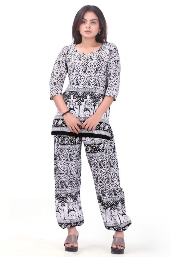 Comfy Pure Cotton Fabric Harem Top Set