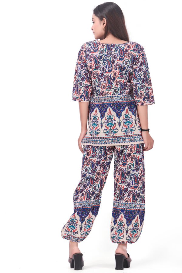 Satrangi Pure Cotton Fabric Harem Top Set