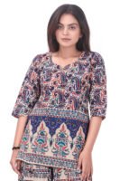 Satrangi Pure Cotton Fabric Harem Top Set