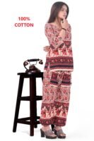 Fancy Pure Cotton Fabric Harem Top Set
