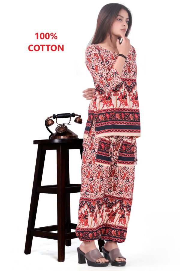Fancy Pure Cotton Fabric Harem Top Set