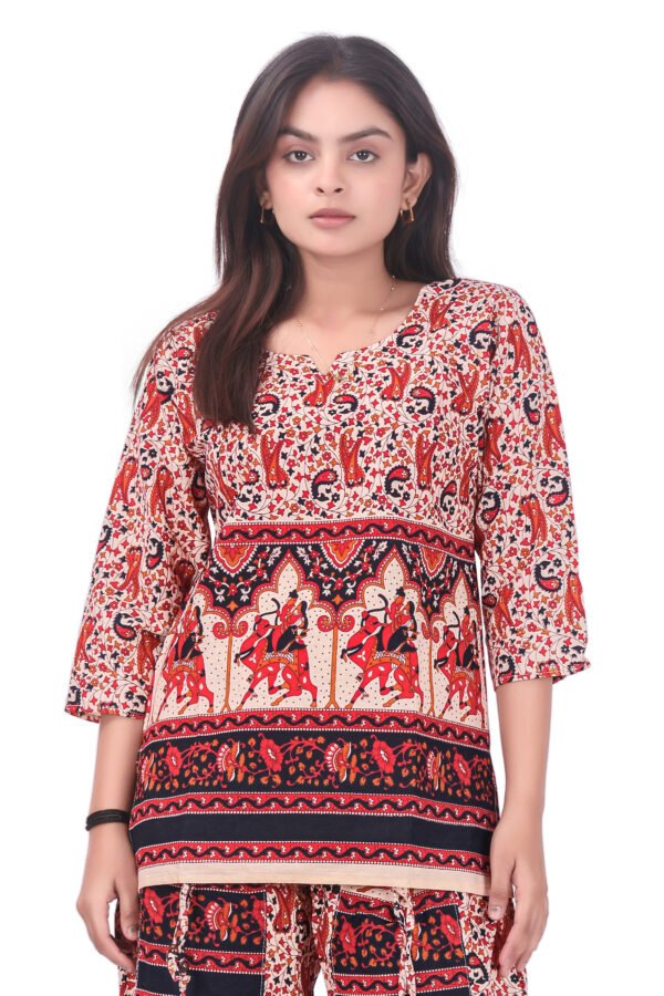 Fancy Pure Cotton Fabric Harem Top Set